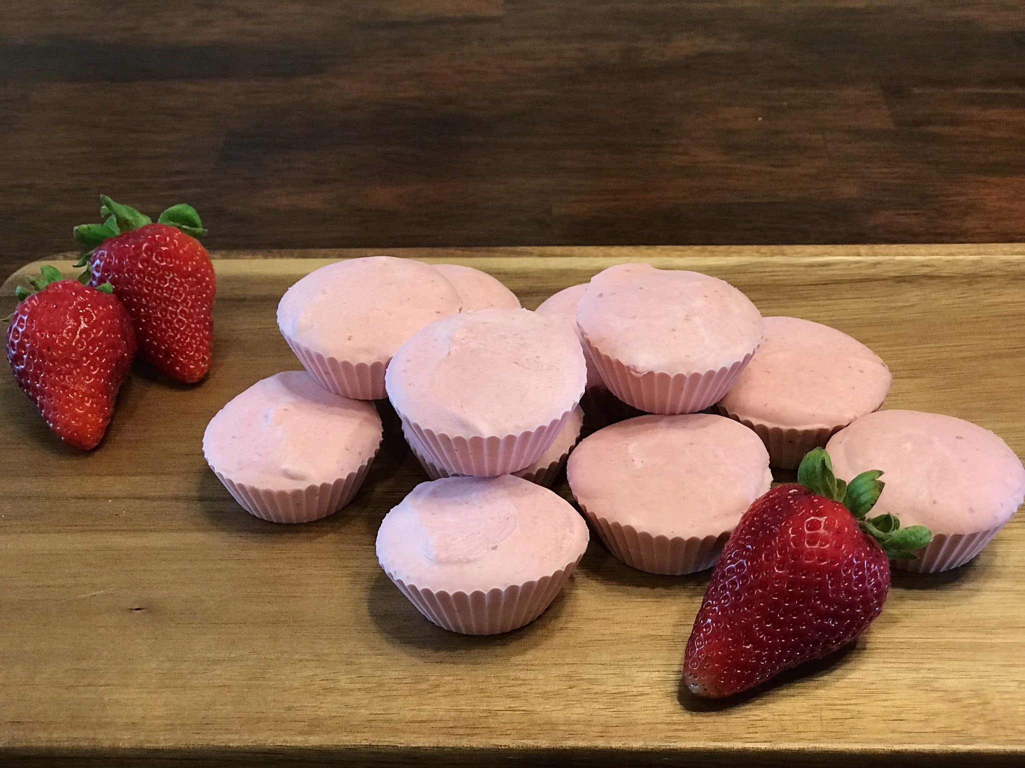 Strawberry Collagen Cheesecake Fat Bombs