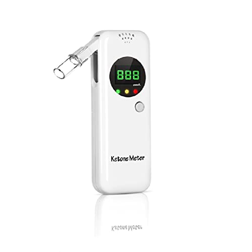 Ketone Breath Breathalyzer, Ketosis Breath Meter, Digital Ketosis Test with 10 Mouthpieces