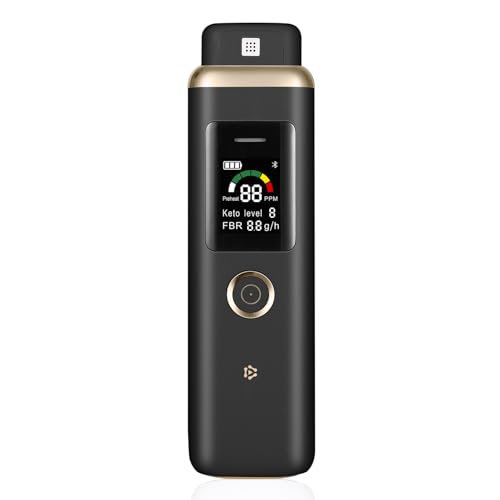 High Accuracy Ketosis Breath Tester for Keto Diet Testing - Monitor Your Fat Metabolism, Fitness Progress & Diet Goals Portable Ketone Breath Analyzer -Professional-Grade Breath Ketosis Meter