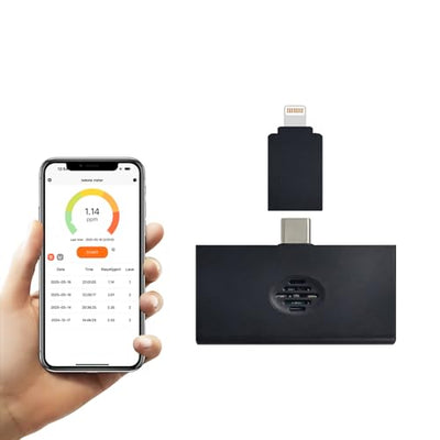 Reflex Wireless Smart Ketone Breath Meter | 80% Cheaper Than Ketone Test Strips | 3-in-1 Breath/Gas Detector | Ketone Meter Monitor | Real-Time Fat Burning Rate | Free Apps