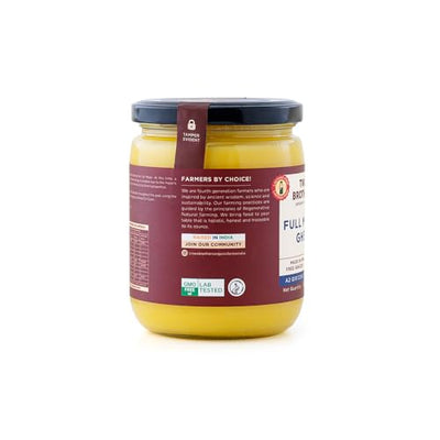 Full Moon A2 Ghee | Cultured, Grass-Fed Desi Cow Clarified Butter | Healthy Butter Alternative | Made in Small Batch | Keto & Paleo Friendly,Ayurvedic Cooking Superfood from Two Brothers Organic Farms