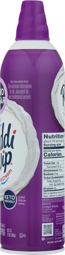 Reddi-wip Zero Sugar Whipped Topping Made with Real Cream, Keto Friendly, 13 oz. Spray Can