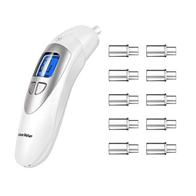 Ketone Breathalyzer, Ketogenic Breath Ketosis Breath Ketone Analyzer with 10 Mouthpiece(White)