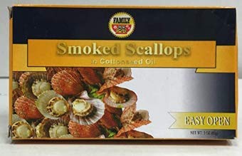 Family Smoked Scallops 3 oz (Pack of 3)