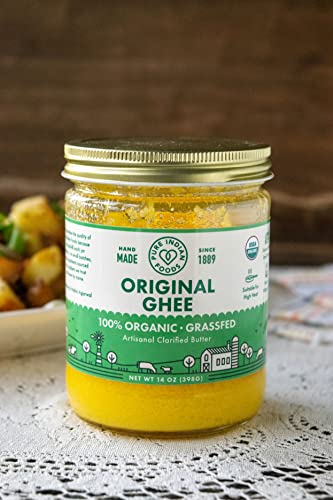 Grassfed Organic Original Ghee - by Pure Indian Foods, 7.8 oz, Pasture Raised, Gluten-Free, Non-GMO, Paleo, Keto-Friendly (Pack of 2)