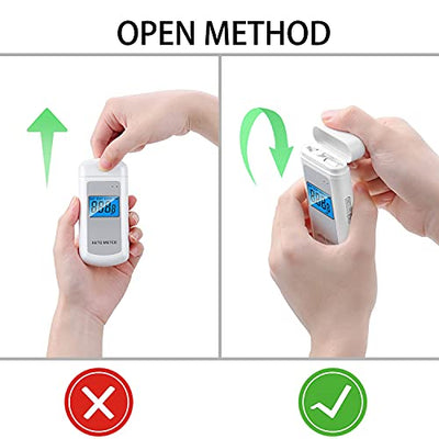 Rechargeable Ketone Meter Analyzer Professional Grade Accuracy Breath Ketone Meter LCD Digital Display Ketosis Breath Breathalyzer Tracing Ketones Status with 10 Mouthpieces