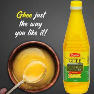 Punjas - 100% Pure Premium Quality New Zealand GHEE (Pack Of 2 x 25.36 Oz Bottles) An Ancient Superfood Rich in Aroma (Clarified Butter)