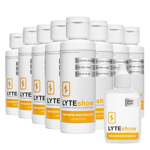 LyteLine Sugar-Free Electrolyte Supplement for Hydration - Immune Support - Pack of 8, 320 Servings - Keto Friendly - Zinc, Magnesium for Rapid Rehydration, Workout, Muscle Recovery, Energy - Vegan