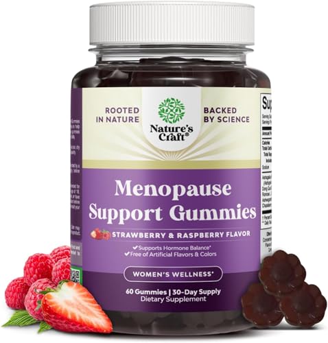 Womens Menopause Gummies with Dong Quai - Menopause Vitamins for Women with Ashwagandha - Holistic Support for Hot Flashes Night Sweats and Mood Swings - Pre & Post Supplements - 60 Count