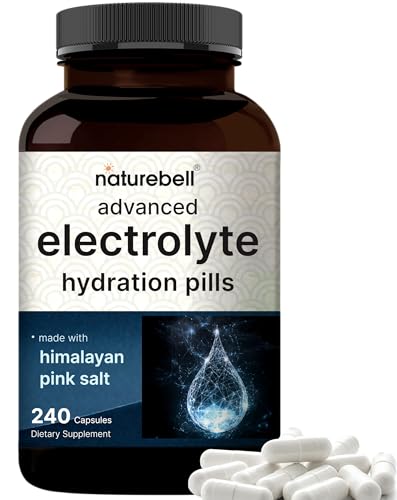 Advanced Electrolyte Pills, 240 Capsules | Salt Pills with Electrolytes for Fasting Hydrating | Made with Himalayan Pink Salt, Sodium, Potassium, Magnesium & More – Keto, Unflavored, No Sugar, Non-GMO