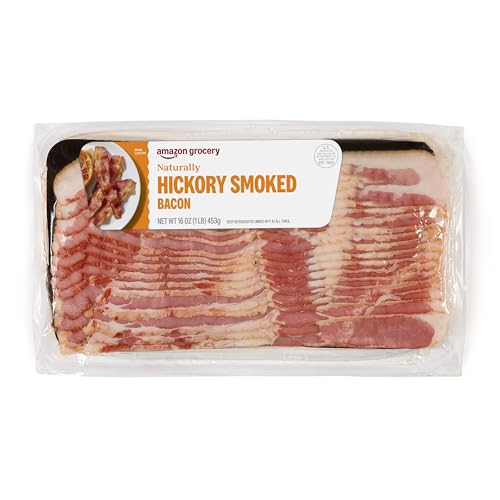 Amazon Grocery, Naturally Hickory Smoked Bacon, 16 Oz (Previously Fresh Brand, Packaging May Vary)