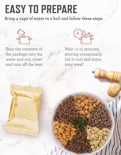 ReadyWise Emergency Food Supply - 88 Servings Meat & Rice Bucket, Freeze Dried Protein Meals, Camping Essentials, Bulk Rice & Survival Food, Disaster Prepping Supplies, up to 25 Year Shelf Life