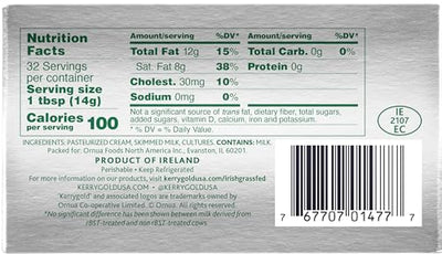 Kerrygold Grass-Fed Pure Irish Unsalted Butter Sticks, 16 OZ