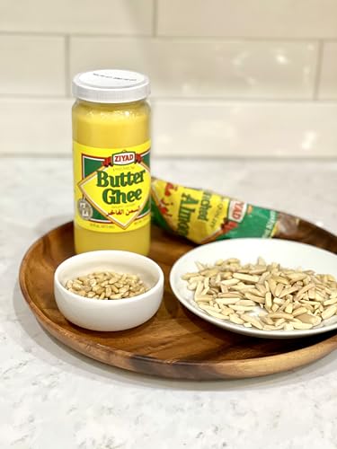 Ziyad Pure Ghee Clarified Butter, 14oz | Paleo and Keto-Friendly | Lactose and Casein Free | Shelf-Stable, Spreadable, High-Heat Cooking, Roasting, Sautéing, Baking, Coffee, Hot Drinks, and Finishing Oil | Rich, Nutty Flavor