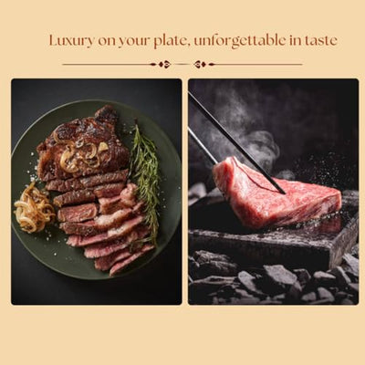 A5 Japanese Wagyu Ribeye Steaks - Premium A5 Grade 100% Wagyu Beef, Gourmet Food Featuring Exquisite Beef Ribeye from Miyazaki, Hokkaido, Kagoshima, Kobe Japan (12 oz)
