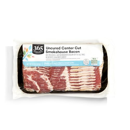 365 by Whole Foods Market, Uncured Center Cut Smokehouse Bacon, 12 oz