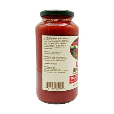 Rao's Homemade Marinara Sauce, 24 oz, All Purpose Tomato Sauce, Pasta Sauce, Carb Conscious, Keto Friendly, All Natural, Premium Quality, With Italian Tomatoes & Olive Oil