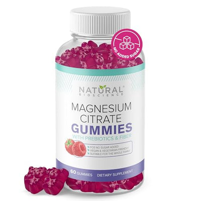 Sugar Free Magnesium Gummies - Calming Anti-Stress Gummies, Magnesium Supplement to Support Stress Relief, Sleep, Heart Health, Nerves, Muscles and Bones, Kids, Adults, Vegan, High Absorption, Non-GMO