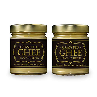 Black Truffle Grass-Fed Gourmet Ghee Butter 9 oz / 266 ml Pasture-Raised French Butter, Non-GMO, Keto Friendly, Made In USA by Rainbow Farms (2)