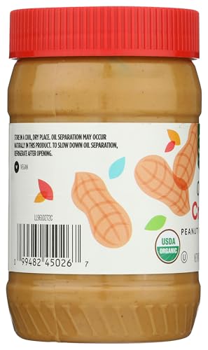 365 by Whole Foods Market, Organic Creamy Peanut Butter Spread, No Stir, 16 Ounce