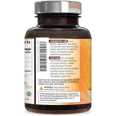 Turmeric Curcumin Supplement 1950mg - 95% Curcuminoids with Organic Turmeric & Ginger, BioPerine Black Pepper for Best Absorption, Nature's Vegan Joint Support, Non-GMO, Bottled in USA - 240 Capsules