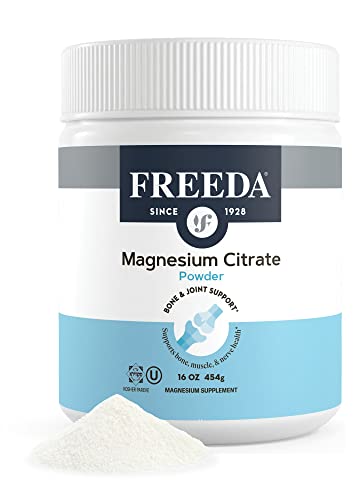 Magnesium Citrate Powder – Pure Magnesium Powder Drink Mix for Relaxation, Digestion & Muscle Support – Made in USA, Gluten-Free, Vegan Magnesium Supplement for Adults & Children – 16 oz