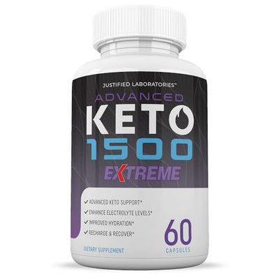 (2 Pack) Advanced Keto 1500 Extreme Pills 1675MG New & Improved Formula Contains Apple Cider Vinegar Extra Virgin Olive Oil Powder Green Tea Leaf 120 Capsules