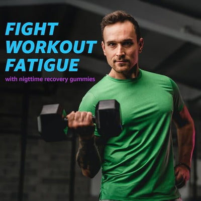 Zinc and Magnesium Supplement, Zinc Magnesium Aspartate Post Workout Gummies for Men Women, with Vitamin B6, B12, D3, Turmeric for Nighttime Recovery, Reduce Fatigue, Boost Immunity & Sleep, 120 Count