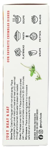 Amylu Foods Italian Style Chicken Crumbles, Natural Ingredients, 14g of Protein, GAP Certified Chicken Raised with No Antibiotics, Fully Cooked, Gluten-Free, Pork-Free, No Nitrates or Nitrites, 12 oz