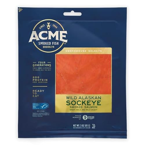 Acme Smoked Fish Cold Smoked Sockeye Salmon, 3 Ounce