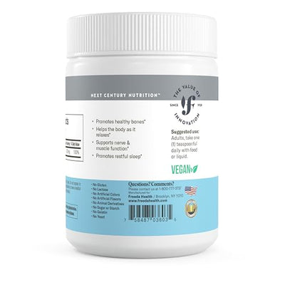 Magnesium Citrate Powder – Pure Magnesium Powder Drink Mix for Relaxation, Digestion & Muscle Support – Made in USA, Gluten-Free, Vegan Magnesium Supplement for Adults & Children – 16 oz