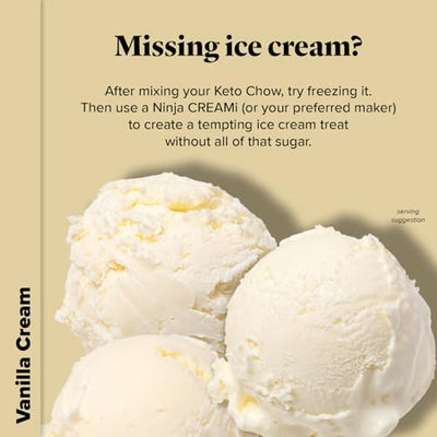 Keto Chow Vanilla Cream - Keto Meal Replacement Shake Powder - Nutritionally Complete - Low Carb - Delicious Easy Meal Substitute - Protein Rich You Choose The Fat - Single Meal - 3 Pack