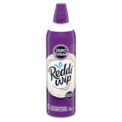 Reddi-wip Zero Sugar Whipped Topping Made with Real Cream, Keto Friendly, 13 oz. Spray Can