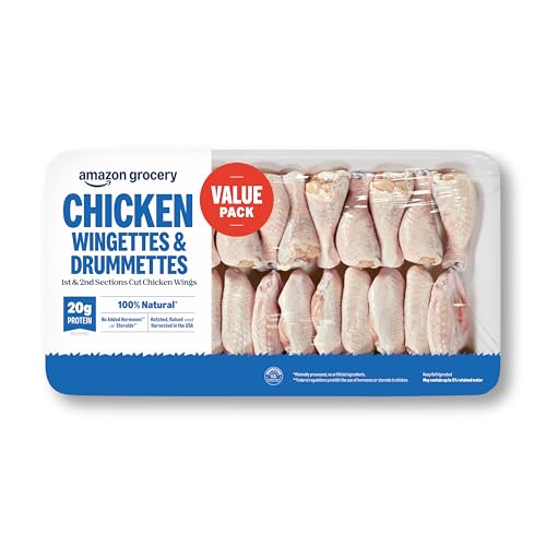 Amazon Grocery, Chicken Wingettes & Drummettes Value Pack, 100% Natural, Weight Varies