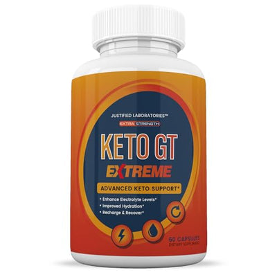 (2 Pack) Keto GT Extreme Keto Pills 1675MG New & Improved Formula Contains Apple Cider Vinegar Extra Virgin Olive Oil Powder Green Tea Leaf 120 Capsules