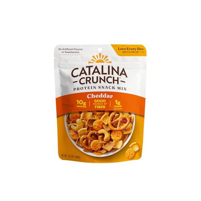 Catalina Crunch Protein Snack Mix with Cheese Crisps - 10g Protein, 1g Sugar per Serving - Good Source of Fiber, Keto, Gluten Free - Cheddar, 5.25 Ounce Bag (Pack of 1)