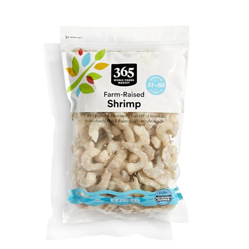 365 by Whole Foods Market Peeled Tail Off Shrimp 51-60 Count, 32 OZ