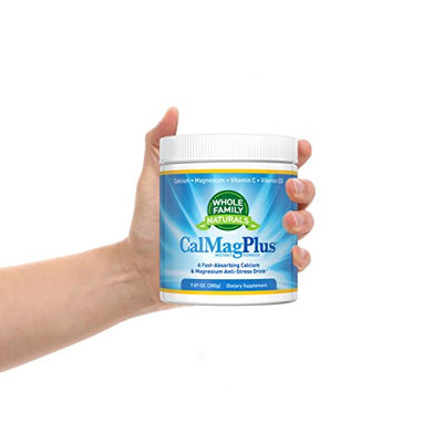 Calcium Magnesium Powder Supplement - CalMag Plus with Vitamin C & D3 - Gluten Free, Non GMO - Natural Calm Cal Mag Drink - Cal-Mag for Muscles - Calm Sleep Magnesium Drink Powder - Calcium Supplement