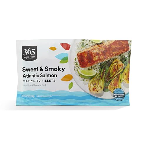 365 By Whole Foods Market, Sweet And Smokey Marinated Atlantic Salmon Fillets, 12 Ounce