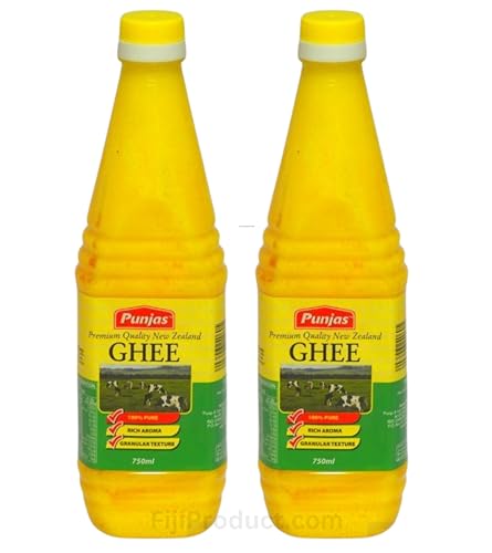 Punjas - 100% Pure Premium Quality New Zealand GHEE (Pack Of 2 x 25.36 Oz Bottles) An Ancient Superfood Rich in Aroma (Clarified Butter)