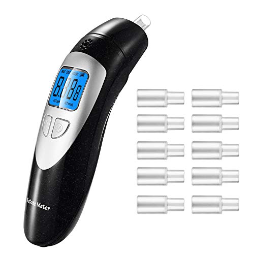 Ketone Meter Professional Home Ketosis Breath Meter - Ketone Breath Monitoring Analyzer & Ketosis Tester | Accurately Track Personal Ketosis in Your Breath with 10pc Mouthpieces