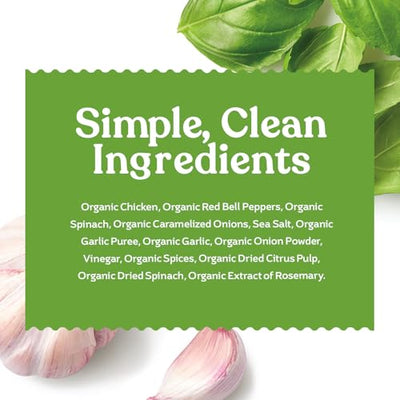 Amylu Foods Organic Spinach & Red Pepper Chicken Meatballs, Natural Ingredients, 15g of Protein, Chicken Raised with No Antibiotics, Fully Cooked, Dairy-Free, Gluten-Free, Pork-Free, No Nitrates or Nitrites, 10 oz