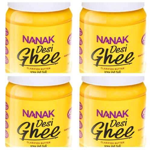 Nanak Pure Desi Ghee, Clarified Butter, 56-Ounce Jar - PACK OF 4