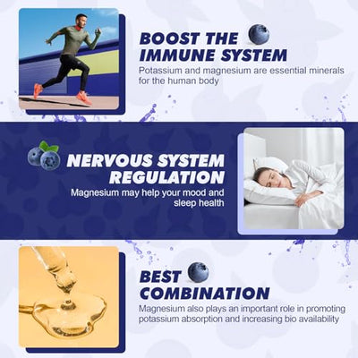 Alliwise 2 Pack Potassium Magnesium Supplement Liquid - High Absorption Calm Magnesium Complex & Potassium Plus Calcium, Vitamin D3, Zinc for Leg Cramps & Bone & Energy & Immune Support - 4 Fl oz