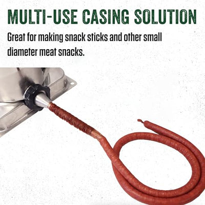 LEM Products Mahogany Smoked Collagen Casings, 17mm, Edible Sausage Casings, Stuffs Approximately 13 Pounds Per Pack, Great for Snack Sticks, Hot Dogs, Metts, Andouille, Brats, and More, 2-Pack