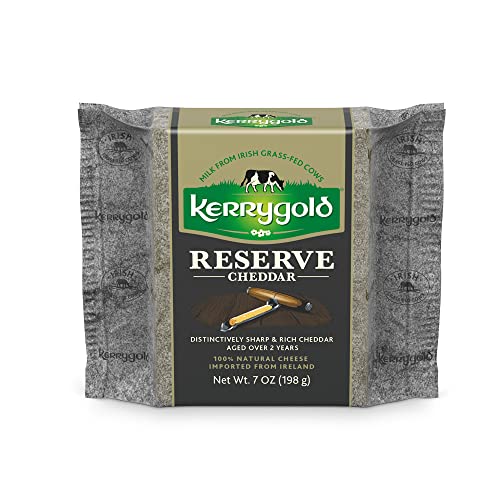 Kerrygold Reserve Cheddar Aged 2 Years, 7 Ounce All-Natural Irish Cheddar Made with Milk from Grass-Fed Cows