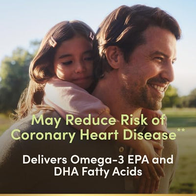 Nature's Bounty Fish Oil, Supports Heart Health, Dietary Supplement, 300mg Omega-3, 120 Coated Softgels