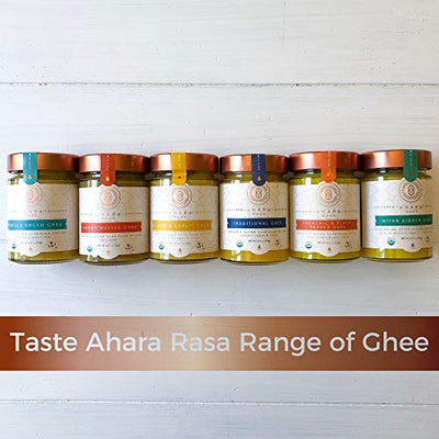 Ahara Rasa Brown Butter Ghee – Grass-Fed, Small-Batch Clarified, Lactose & Casein Free, Keto Friendly (10 oz) (10oz, Brown Butter)