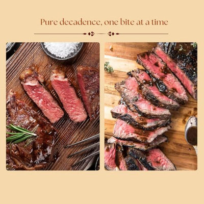 A5 Japanese Wagyu Ribeye Steaks - Premium A5 Grade 100% Wagyu Beef, Gourmet Food Featuring Exquisite Beef Ribeye from Miyazaki, Hokkaido, Kagoshima, Kobe Japan (12 oz)