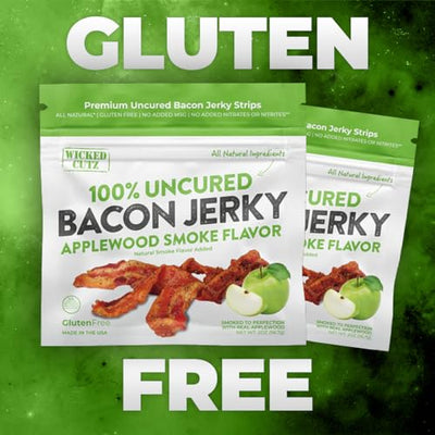 Applewood Smoked Bacon Jerky, 12g Protein Per Bag, Tender & Easy to Chew Fully Cooked Bacon, USA Made High Protein Carnivore Snacks (2 Bags)